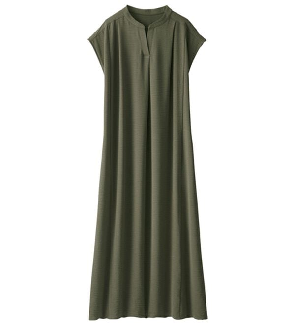 BELLUNA（ベルーナ）の「お手入れ楽々ビンテージ調素材ワンピース（その他ワンピース）」｜詳細画像