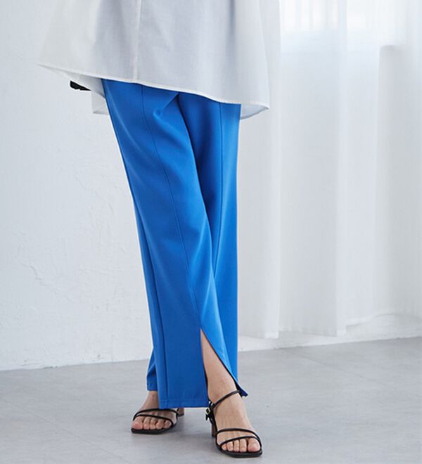 RANAN（ラナン）の「機能付センタースリットフレアーパンツ（フルレングスパンツ）」｜詳細画像