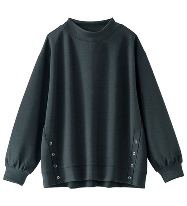 BELLUNA（ベルーナ）の「裾ボタン使いスタンドネックプルオーバー（カットソー）」｜詳細画像