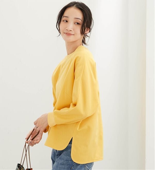 BELLUNA（ベルーナ）の「裏起毛素材きれい見えドルマンプルオーバー（カットソー）」｜詳細画像