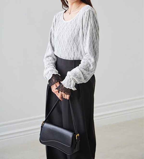 RANAN（ラナン）の「リバーシブルシアーレースＴ（カットソー）」｜詳細画像