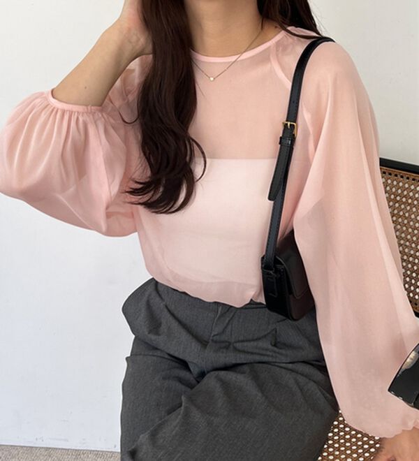 GeeRA（ジーラ）の「バックリボンシアーブラウス（ブラウス）」｜詳細画像