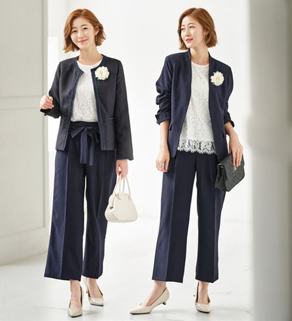 5点セット】〈ワイドパンツ〉2ジャケット5点セットスーツ - ベルーナ  