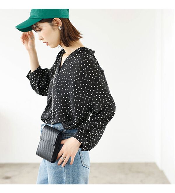 GeeRA（ジーラ）の「シルエットきれい！上品7分袖デザインブラウス（ブラウス）」｜詳細画像