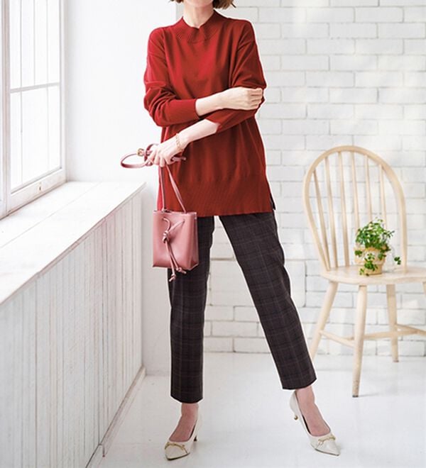 BELLUNA（ベルーナ）の「もちもち素材ハイネックニットプルオーバー（ニット・セーター）」｜詳細画像