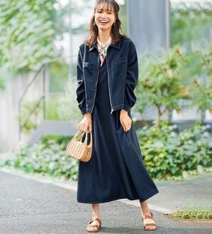 BELLUNA（ベルーナ）の「麻調ジャケット&times;キャミワンピアンサンブル（その他ワンピース）」｜詳細画像