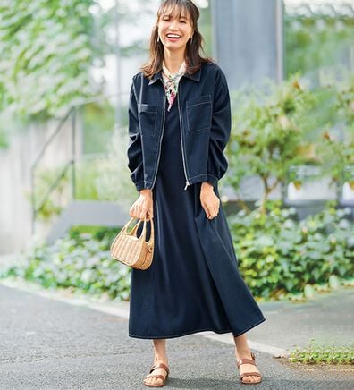 BELLUNA（ベルーナ）の「麻調ジャケット&times;キャミワンピアンサンブル（その他ワンピース）」