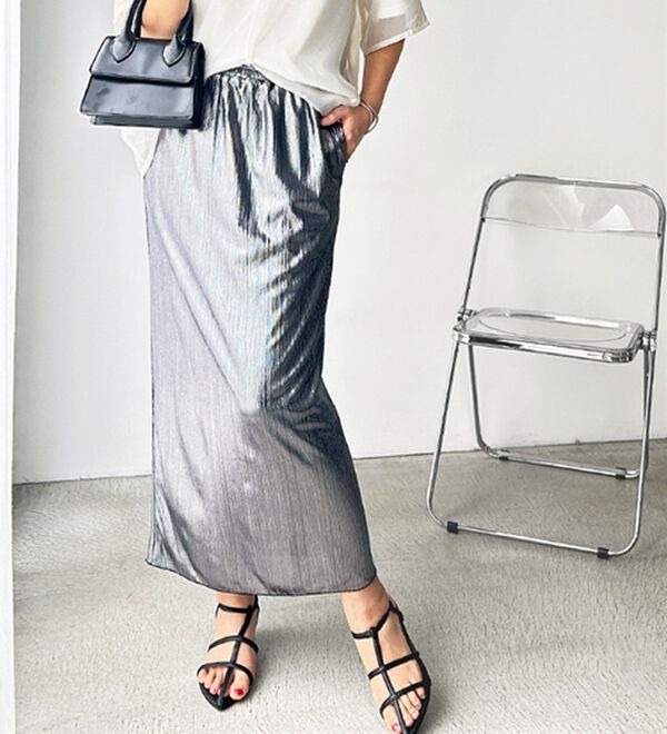 GeeRA（ジーラ）の「シャイニーナロースカート（ロングスカート）」｜詳細画像