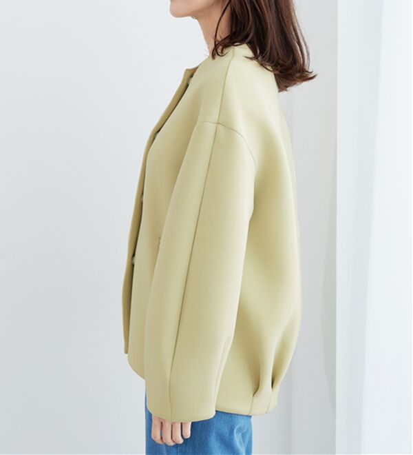 BELLUNA（ベルーナ）の「きれい見えとろみ素材コクーンコート（ハーフコート）」｜詳細画像