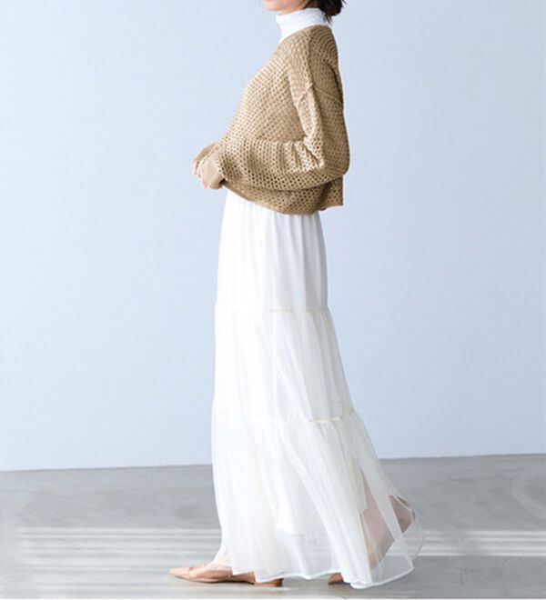 RANAN（ラナン）の「綿１００％メッシュ編ニットプルオーバー（ニット・セーター）」｜詳細画像