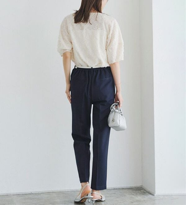 Pierrot（ピエロ）の「【選べる丈】高見えゆるテーパードパンツ（フルレングスパンツ）」｜詳細画像