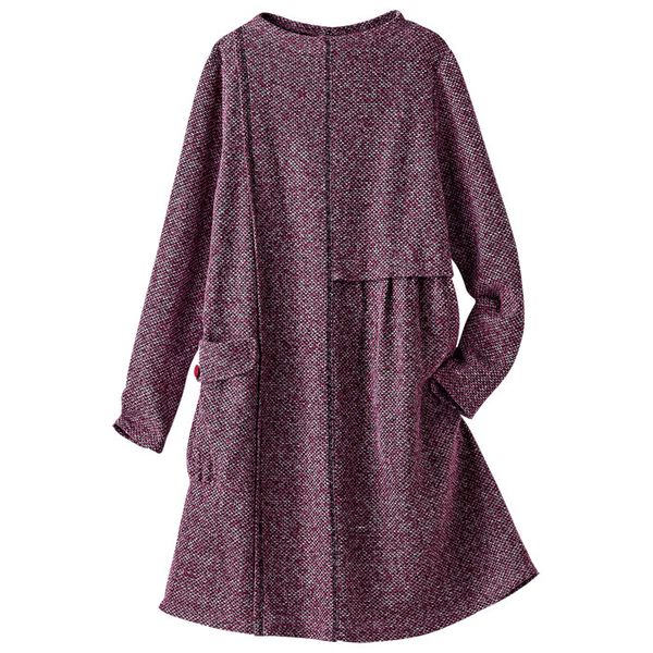 BELLUNA（ベルーナ）の「杢調カットソー切替デザインチュニック（チュニック）」｜詳細画像