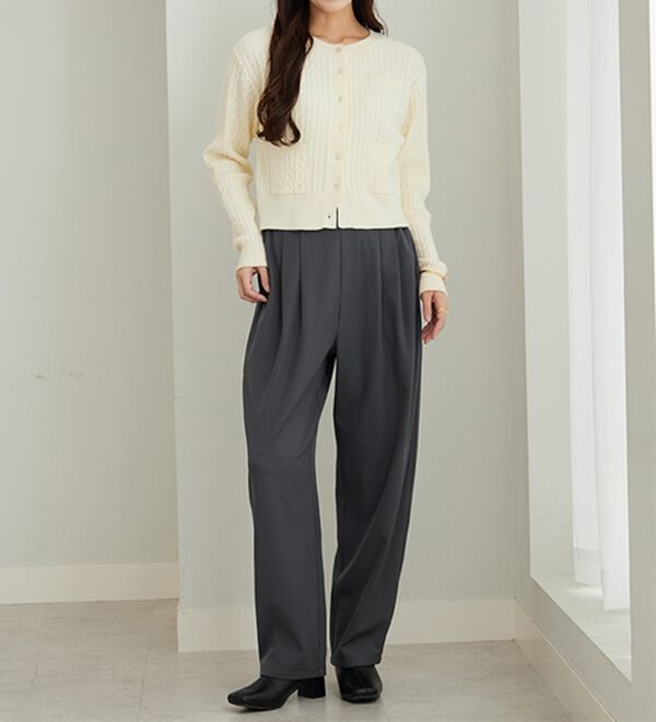 GeeRA（ジーラ）の「【再入荷】オンオフ着られる！カーブパンツ（フルレングスパンツ）」｜詳細画像