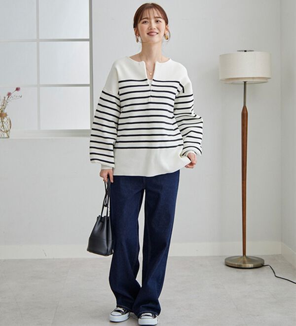 ミーミ様オーダー専用 ハーフジップニットプルオーバー - ベルーナ【公式】