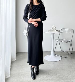 GeeRA（ジーラ）の「ドレープデザインワンピース（その他ワンピース）」｜詳細画像