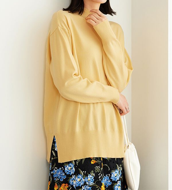 BELLUNA（ベルーナ）の「もちもち素材ハイネックニットプルオーバー（ニット・セーター）」｜詳細画像