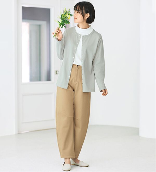 BELLUNA（ベルーナ）の「《ＨｕｇＲｅａｍコットン》ドットボタンニットカーディガン（ニットカーディガン）」｜詳細画像