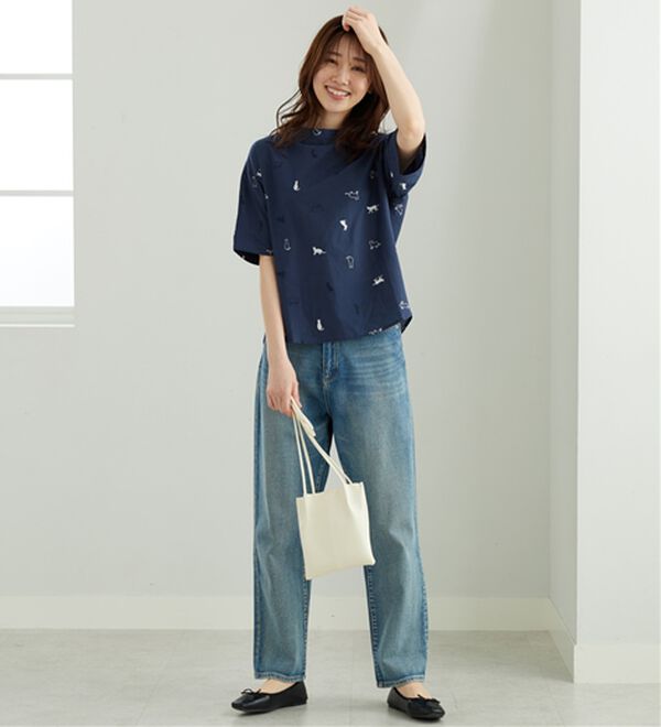 BELLUNA（ベルーナ）の「ネコ&ウサギ刺しゅうブラウス（ブラウス）」｜詳細画像