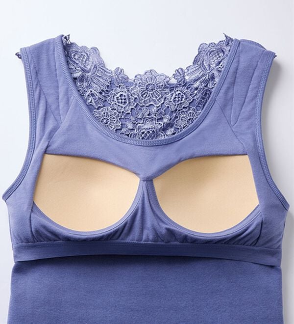 LAVIENNE（ラヴィエンヌ）の「カップ付バックレースタンクトップ（肌着・インナーウェア）」｜詳細画像