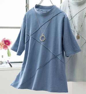 ルフラン（ルフラン）の「ひんやり綿１００％スラブカットソー（カットソー）」｜詳細画像