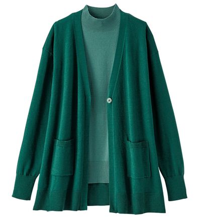 BELLUNA（ベルーナ）の「配色が楽しい！ニットカーデアンサンブル（アンサンブル）」