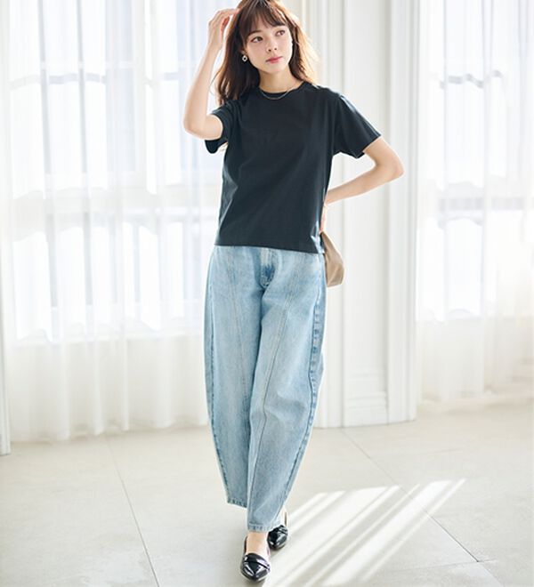 RANAN（ラナン）の「【5つの機能付】ひんやり着回し抜群ベーシックＴシャツ＜選べる着丈＞（Tシャツ）」｜詳細画像