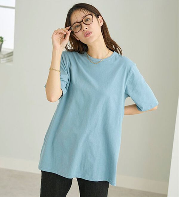 BELLUNA（ベルーナ）の「【５枚組】汗ジミ対策強撚綿１００％Ｔシャツ（Tシャツ）」｜詳細画像