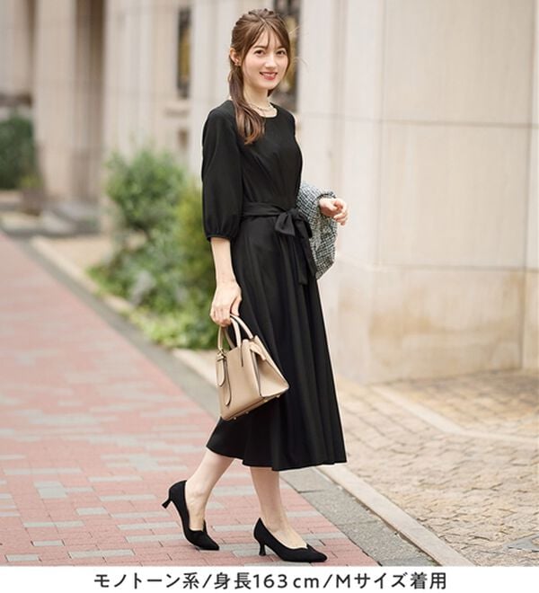 alotta（アロッタ）の「【３点セット】入学式卒業式に！ママに嬉しい洗えるワンピセレモニースーツ＜７号～２３号＞（ワンピースセットスーツ）」｜詳細画像