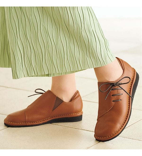 BELLUNA（ベルーナ）の「イタリアンレザーサイドリボンスリッポン（スリッポン）」｜詳細画像