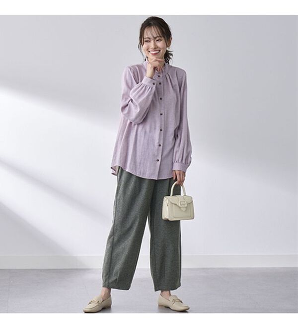 BELLUNA（ベルーナ）の「綿１００％ゆったりパンツ（フルレングスパンツ）」｜詳細画像