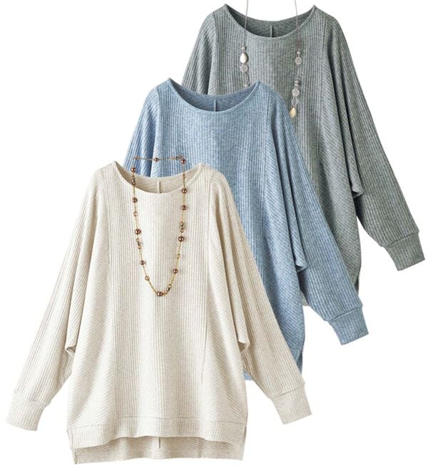 ルフラン（ルフラン）の「【３色組】ゆったり袖プルオーバー（チュニック）」｜詳細画像