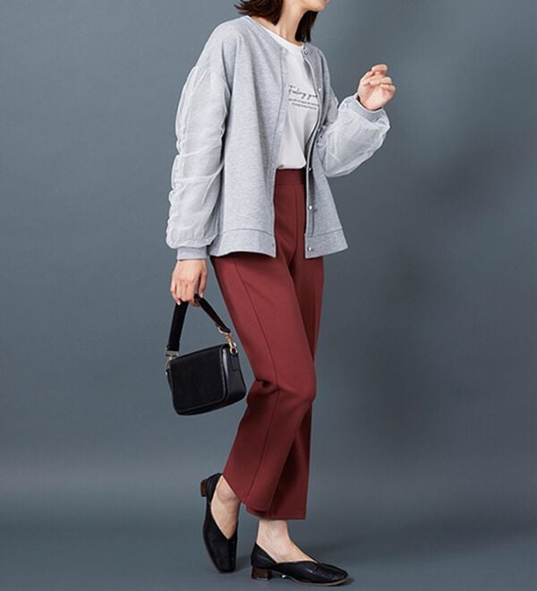 BELLUNA（ベルーナ）の「ラメ調袖チュールデザインカーディガン（その他カーディガン）」｜詳細画像