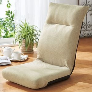 「腰と頭を支えるハイバック座椅子（座椅子）」｜ベージュ