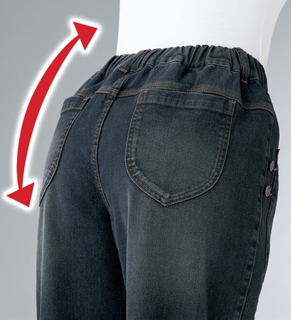 ルフラン（ルフラン）の「【２本組】ボタン使い楽デニムパンツ＜フォルト＞（フルレングスパンツ）」｜詳細画像