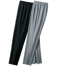 ルフラン（ルフラン）の「【２本組】日本製裾ファスナー付涼やか夏パンツ（フルレングスパンツ）」