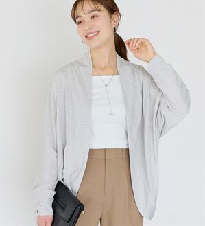 Viola e Viola（ヴィオラ エ ヴィオラ）の「【５つの機能付】ＵＶ対策に！ひんやり　ゆるドルマンカーディガン（ニットカーディガン）」｜詳細画像