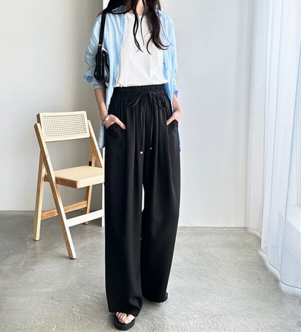 GeeRA（ジーラ）の「【体型カバー】上品なのにラクちんワイドパンツ（フルレングスパンツ）」｜詳細画像