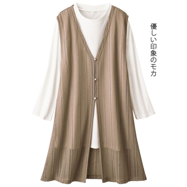 ルフラン（ルフラン）の「さらり夏素材ベスト＆チュニックアンサンブル（アンサンブル）」｜詳細画像