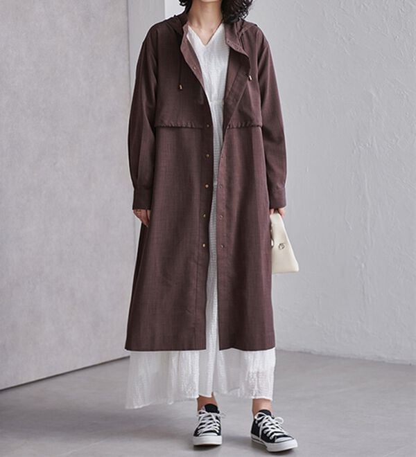 RANAN（ラナン）の「バックドロストデザインロングジャケット（ロングコート）」｜詳細画像