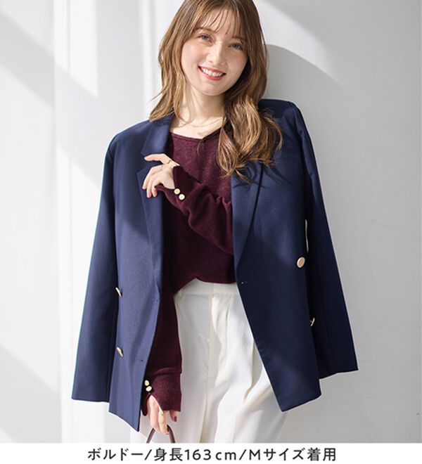 alotta（アロッタ）の「ふわ軽！柔らかニットソー金ボタンゆるトップス（カットソー）」｜詳細画像