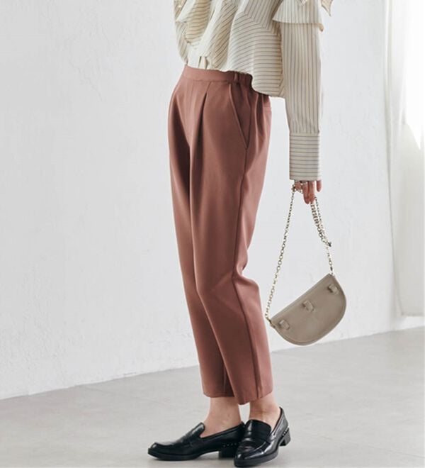 RANAN（ラナン）の「【選べる股下】ひんやり美脚シルエットタックパンツ（フルレングスパンツ）」｜詳細画像