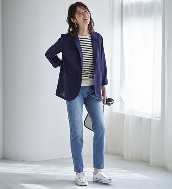 BELLUNA（ベルーナ）の「涼しげサッカー素材ウォッシャブルサマージャケット（その他ジャケット）」｜詳細画像