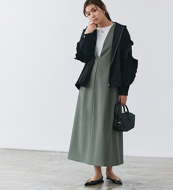 Pierrot（ピエロ）の「ウエストマークジャンパースカート（ジャンパースカート）」｜詳細画像