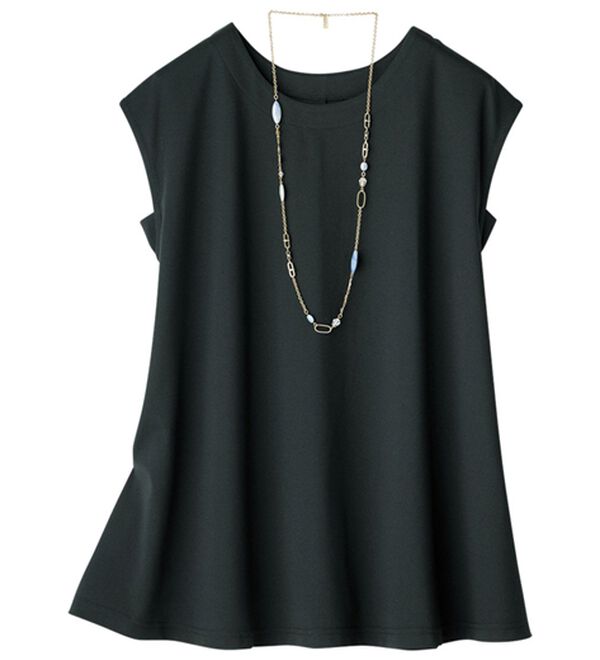 ルフラン（ルフラン）の「１枚でサマになる！ノースリーブプルオーバー（カットソー）」｜黒