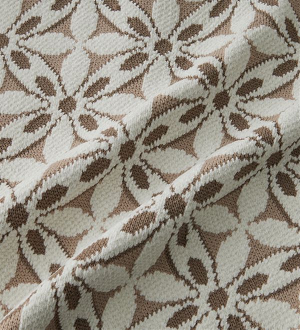 RANAN（ラナン）の「花柄モールジャカードカーデ（ニットカーディガン）」｜詳細画像