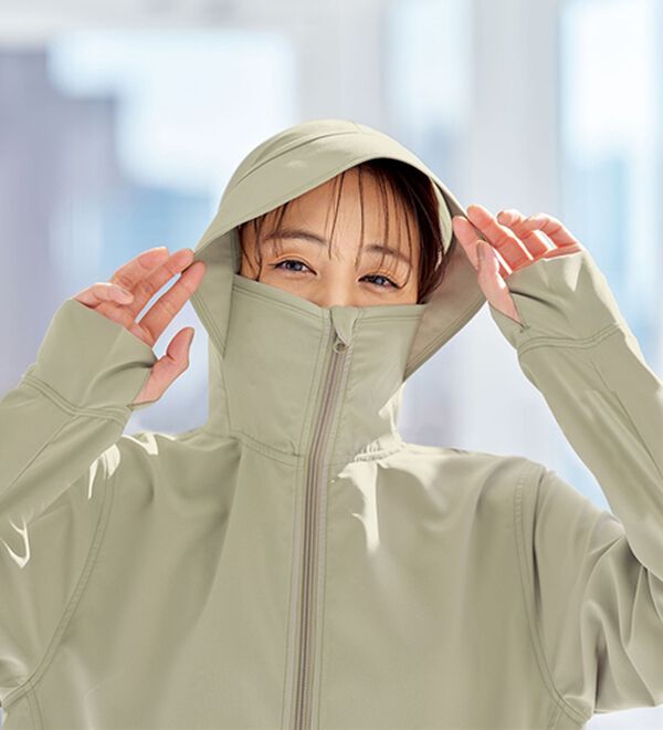 BELLUNA（ベルーナ）の「ＵＶ対策！はっ水軽量バックフレアパーカー（パーカー）」｜詳細画像