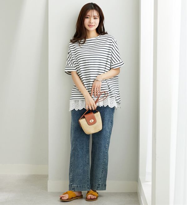 BELLUNA（ベルーナ）の「ヒンヤリ実感！大人顔サマ見えゆったりＴシャツ（Tシャツ）」｜詳細画像