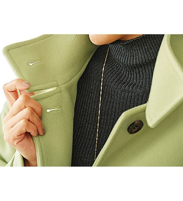 BELLUNA（ベルーナ）の「ウール調スタンド衿ミドル丈コクーンコート（ハーフコート）」｜詳細画像