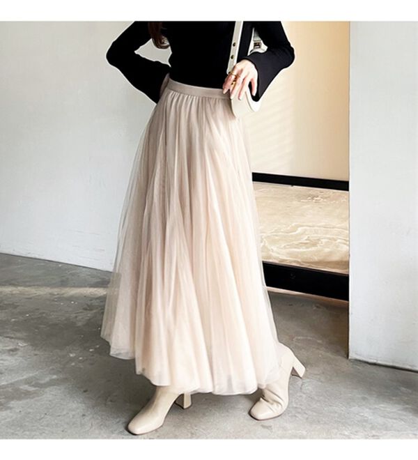 GeeRA（ジーラ）の「フレアーチュールロングスカート（ロングスカート）」｜詳細画像