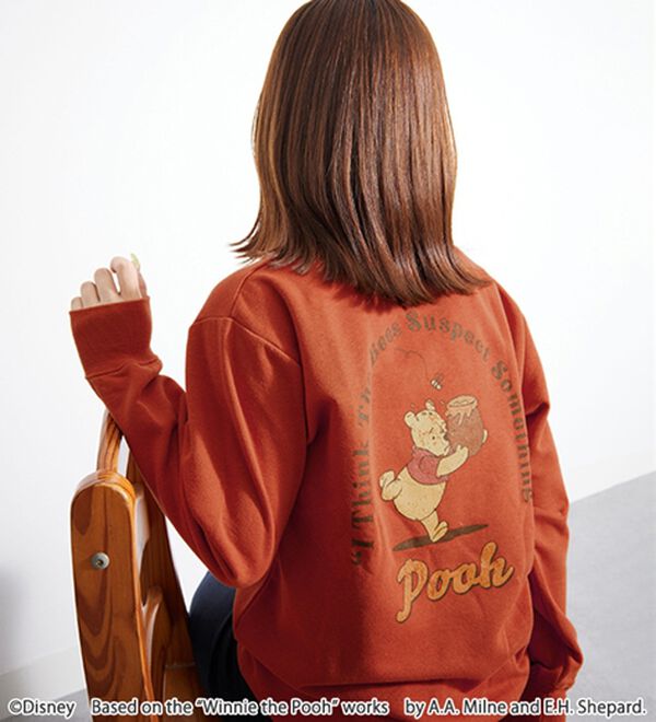 BELLUNA（ベルーナ）の「＜Ｄｉｓｎｅｙ＞【プー】バックプリント裏起毛トレーナー（トレーナー・スウェット）」｜詳細画像